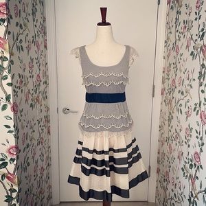 Anthropologie Odile Pleated Grosgrain Ribbon Skirt - Size 0